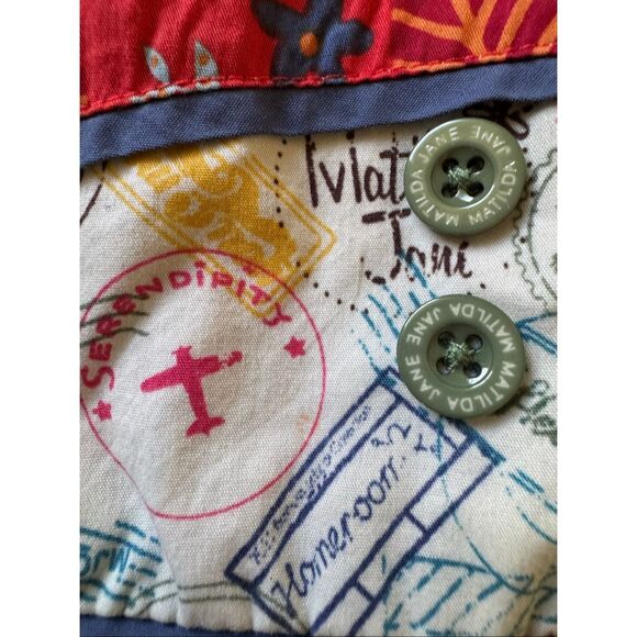 Matilda Jane 2T Camp wish you were around the world travel postage stamp sleevel - Picture 5 of 6
